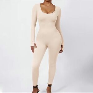 White Snatch Waist Jumpsuit